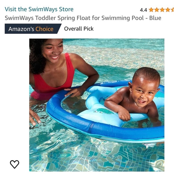 SwimWays Toddler Spring Float for Swimming Pool - Blue - Picture 4 of 5